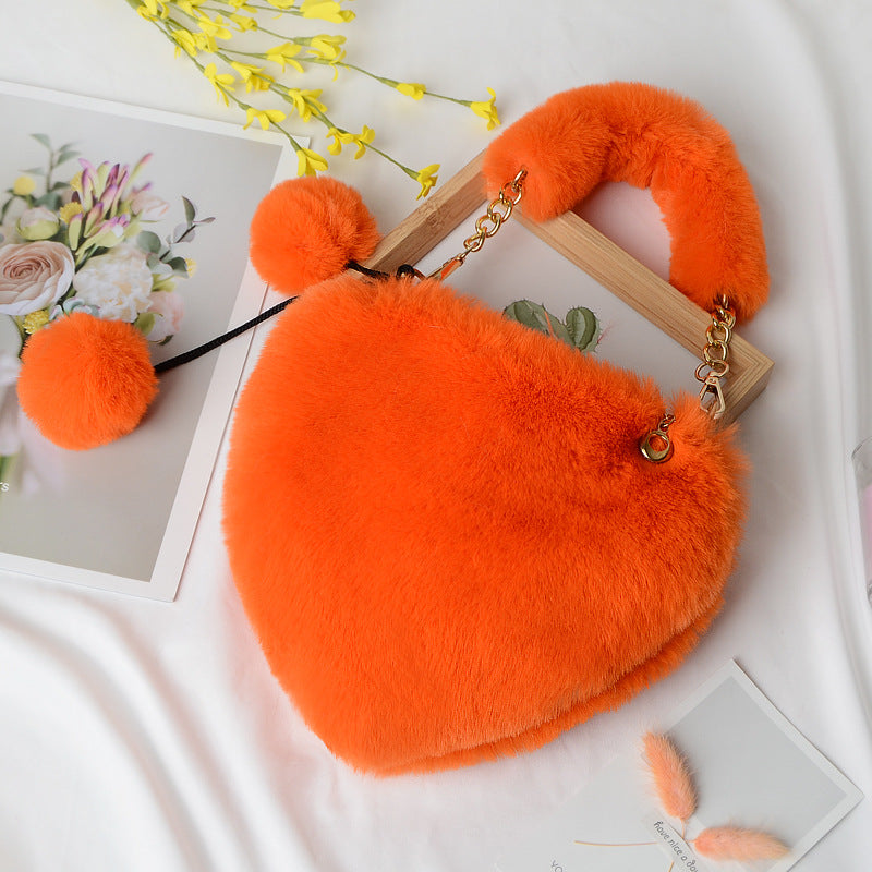 Plush Heart Bag