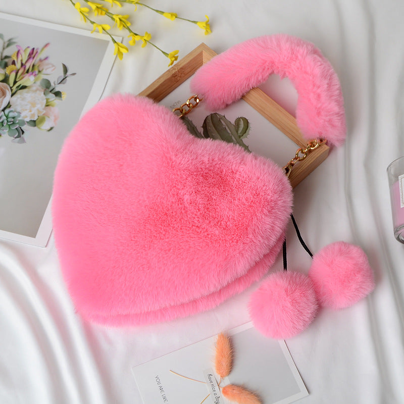 Plush Heart Bag