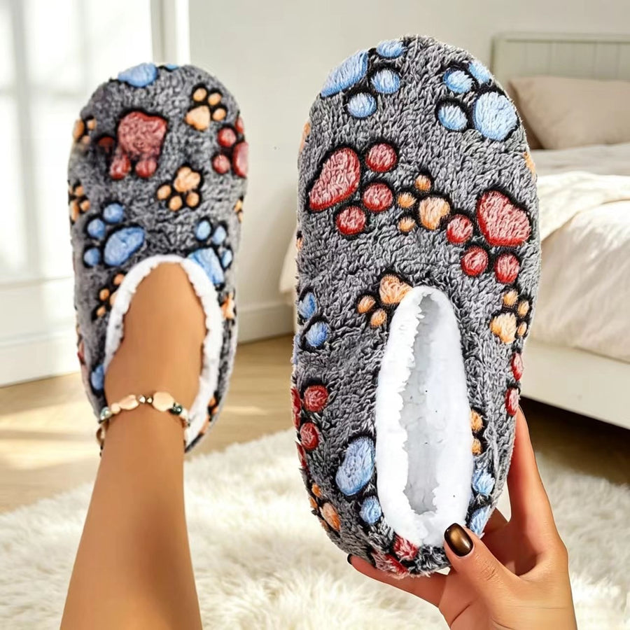 Pantuflas de punto con forro polar