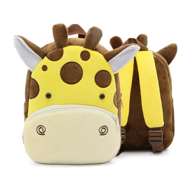 Mochila de peluche de animales de dibujos animados para niños