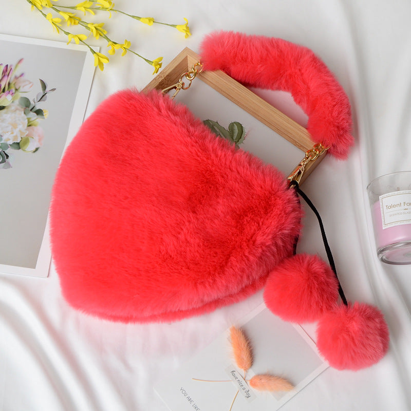 Plush Heart Bag