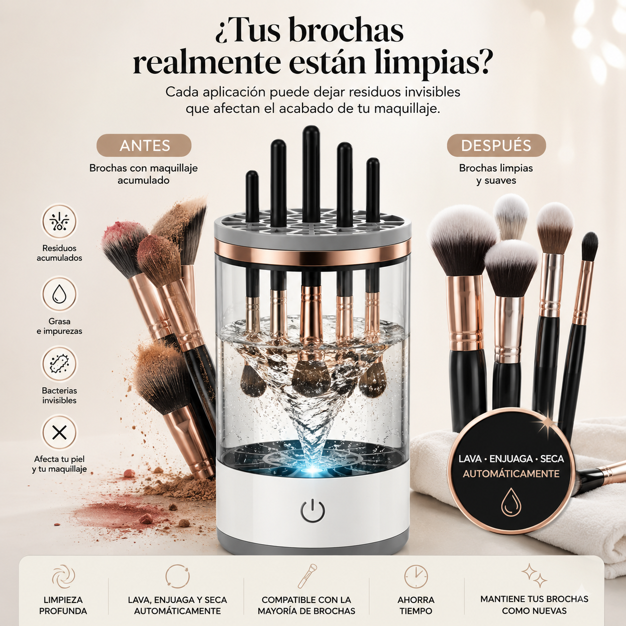 🫧 Limpiador automático de brochas