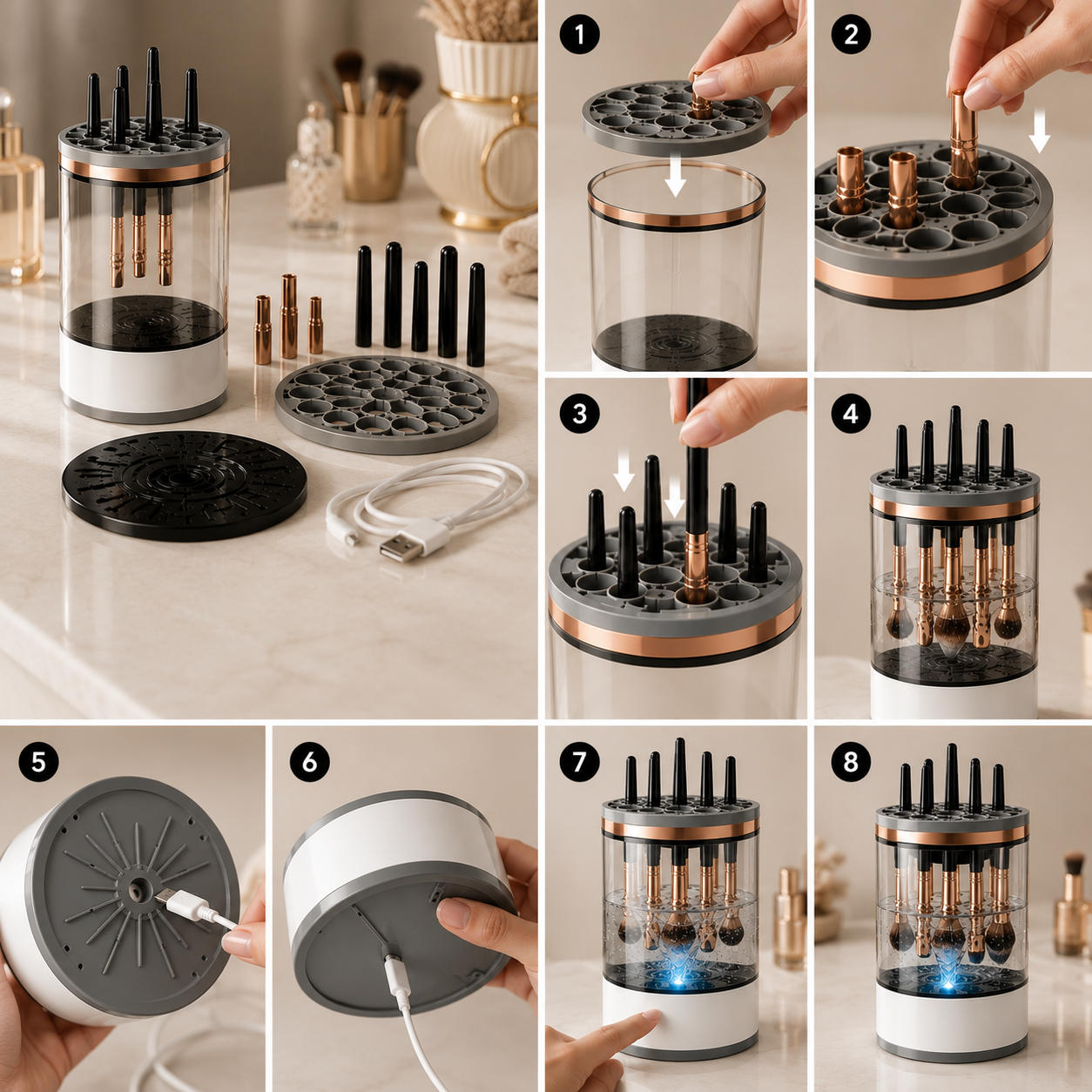 🫧 Limpiador automático de brochas