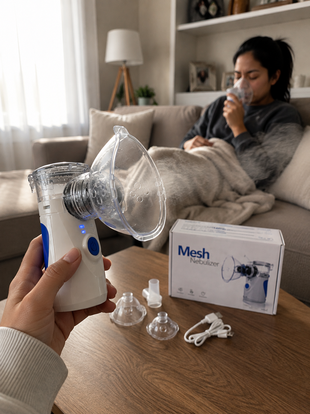AeroPure™ | Nebulizador Mesh Portátil Recargable