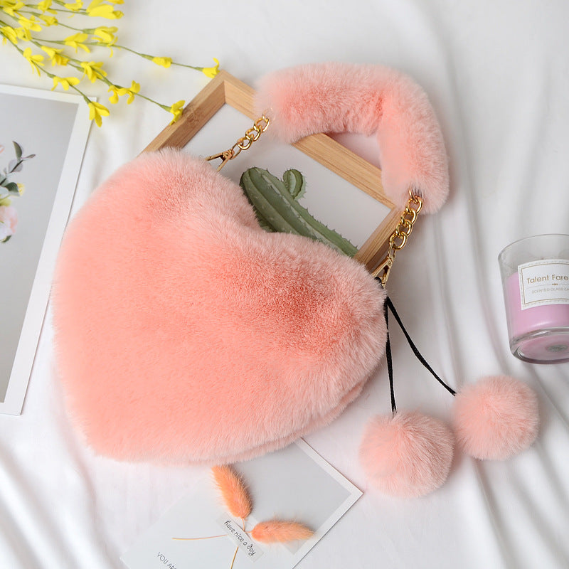 Plush Heart Bag