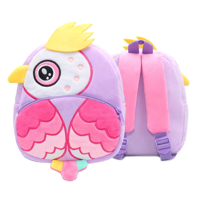 Cartoon Animal Plush Backpack for Kids