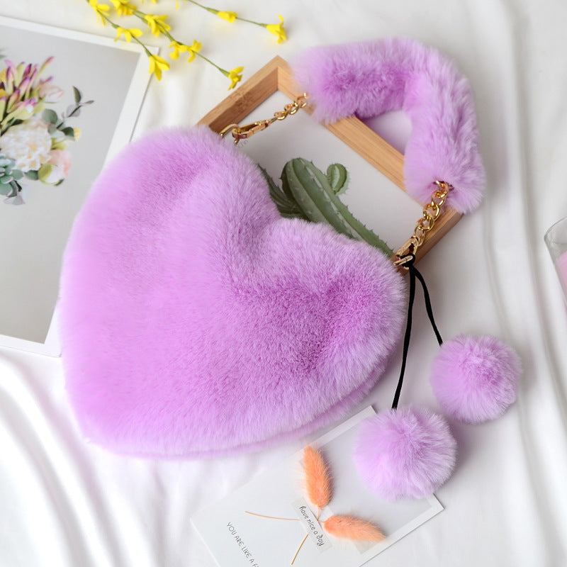 Plush Heart Bag