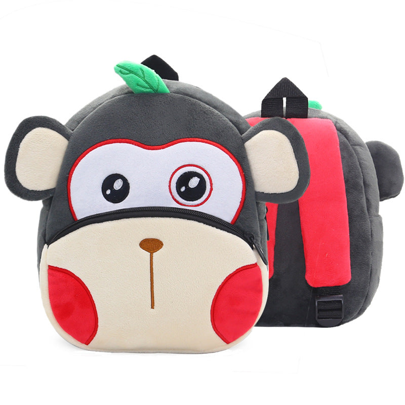 Mochila de peluche de animales de dibujos animados para niños