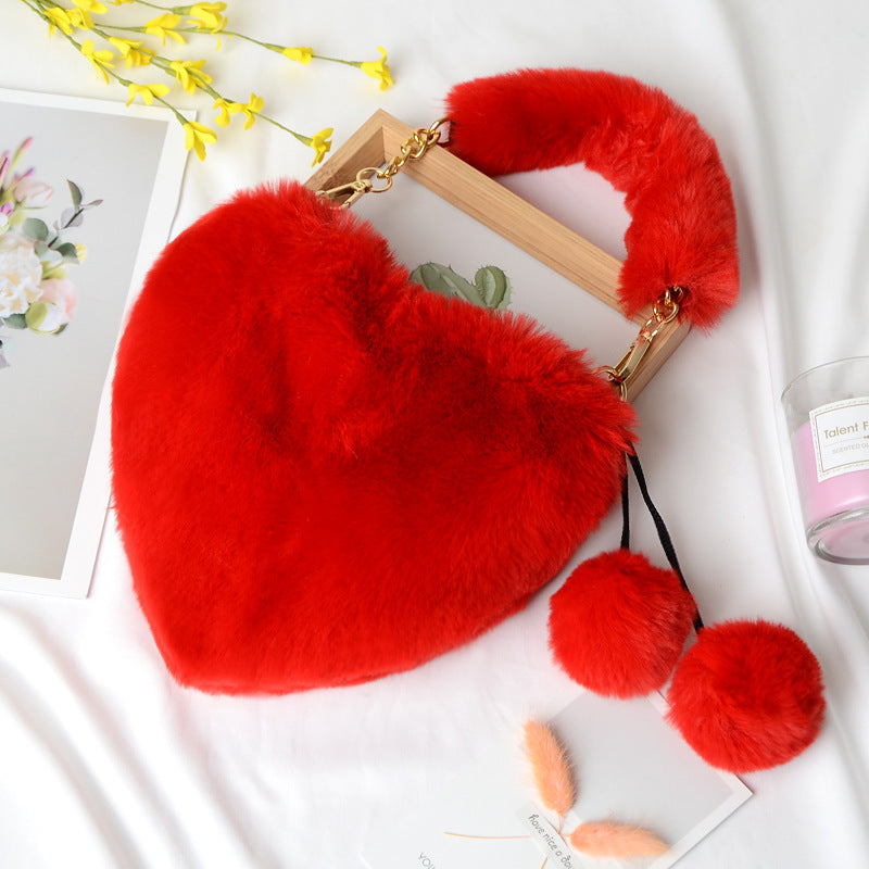 Plush Heart Bag