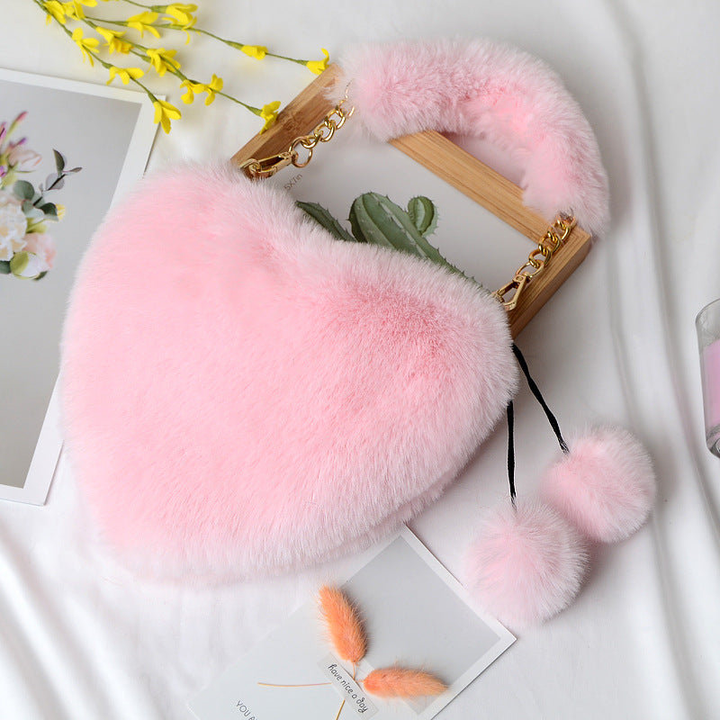 Plush Heart Bag