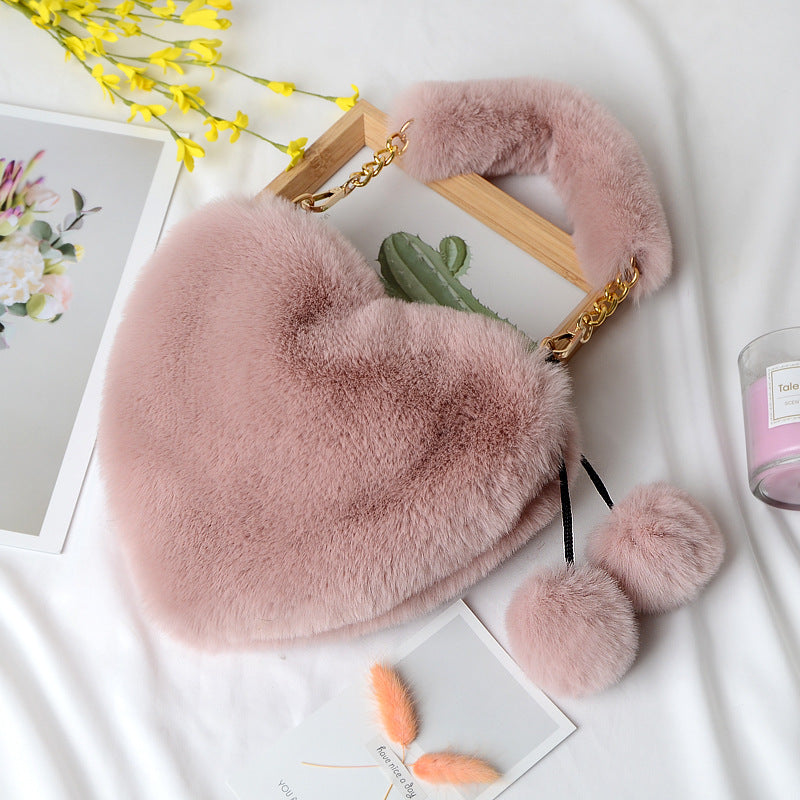 Plush Heart Bag