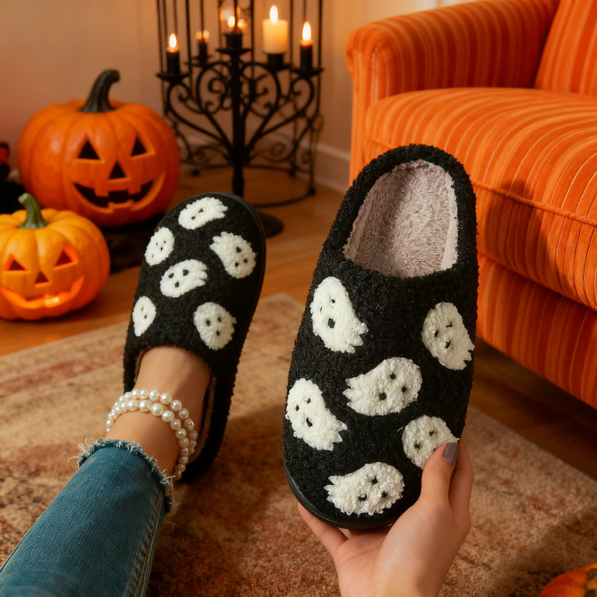 Your feet deserve this 🐾 Cotton slippers with a design, Perfect for cold weather