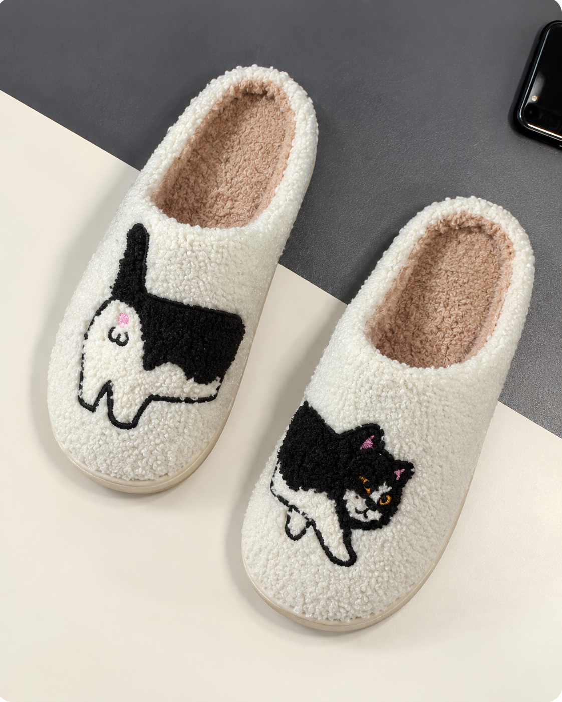 Your feet deserve this 🐾 Cotton slippers with a design, Perfect for cold weather