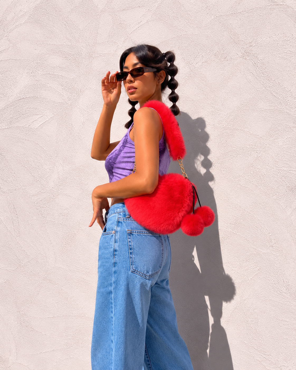 Plush Heart Bag
